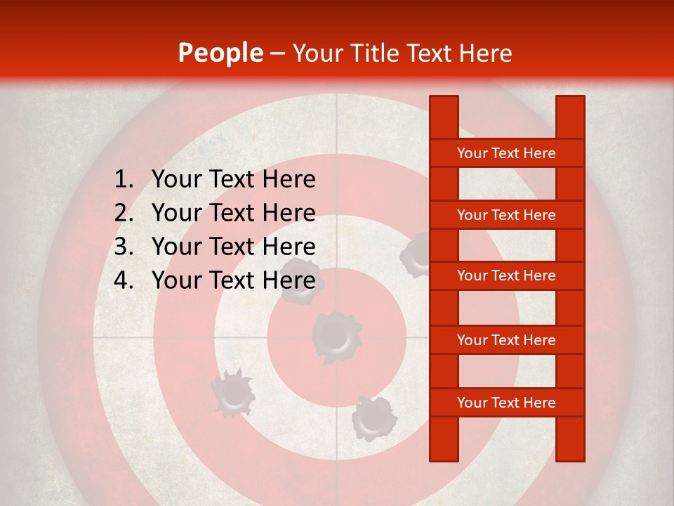 A Red And White Bulls Eye Powerpoint Presentation PowerPoint Template