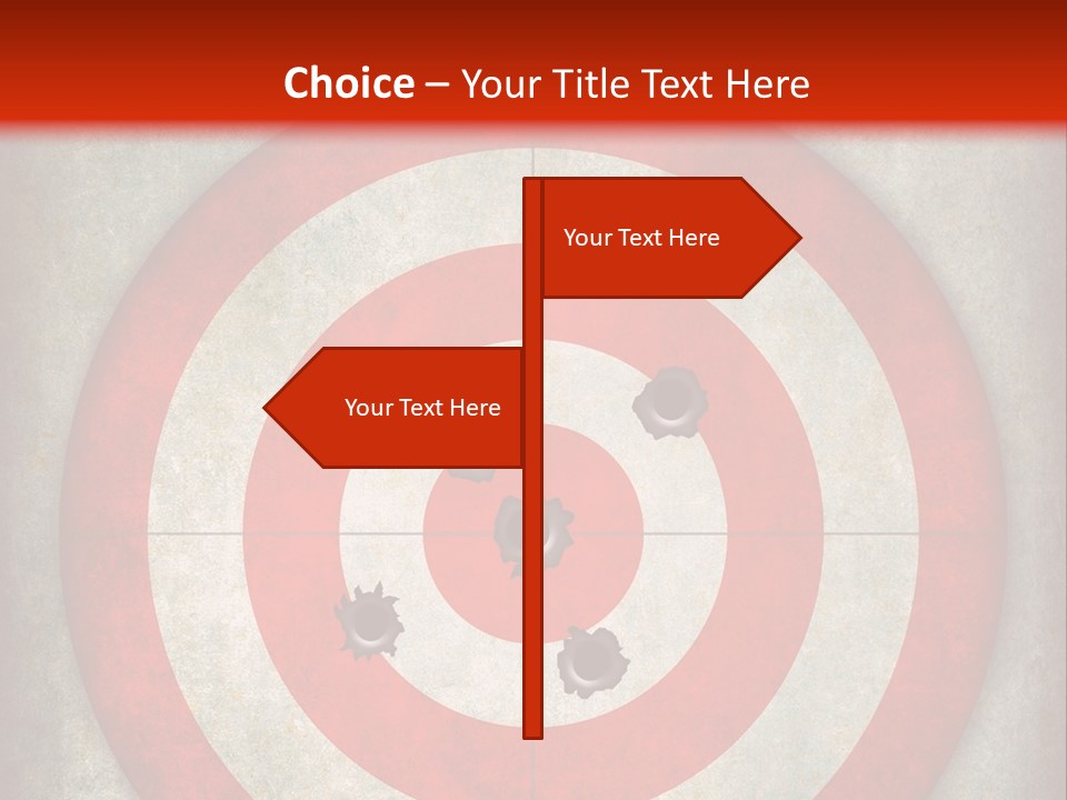 A Red And White Bulls Eye Powerpoint Presentation PowerPoint Template