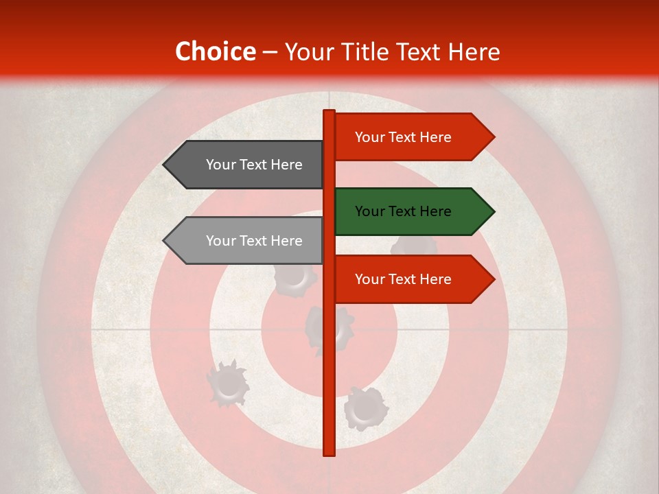 A Red And White Bulls Eye Powerpoint Presentation PowerPoint Template