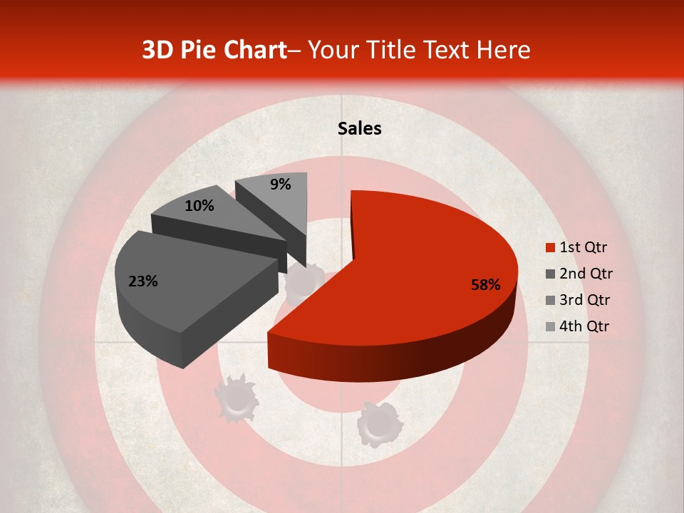 A Red And White Bulls Eye Powerpoint Presentation PowerPoint Template