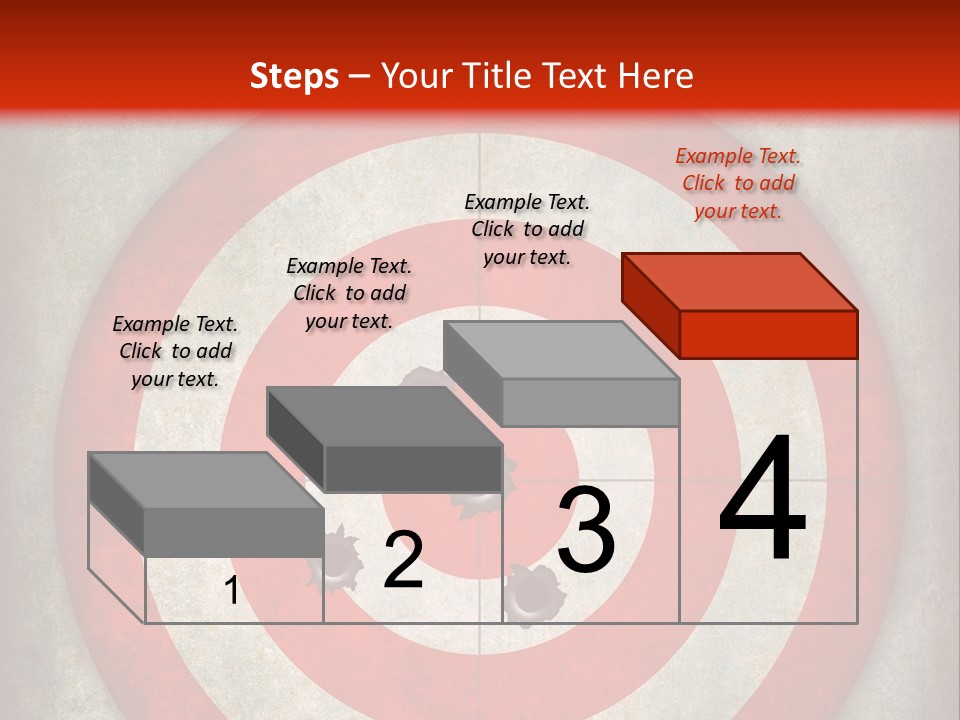 A Red And White Bulls Eye Powerpoint Presentation PowerPoint Template
