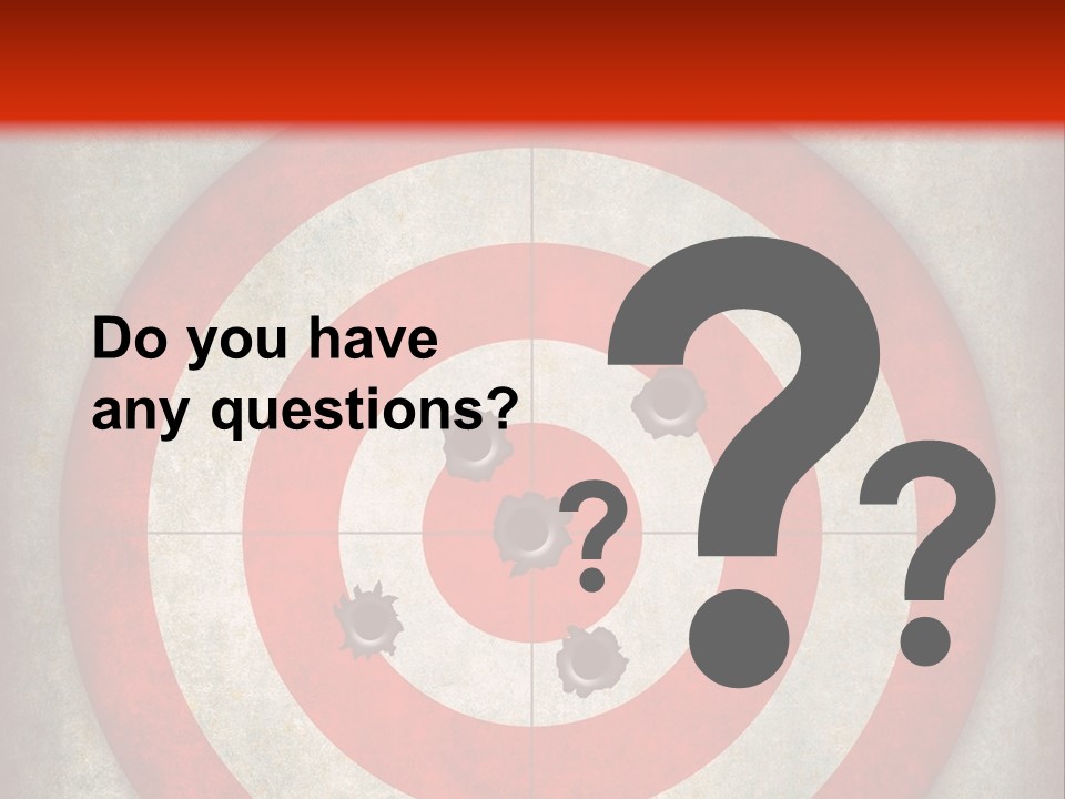 A Red And White Bulls Eye Powerpoint Presentation PowerPoint Template