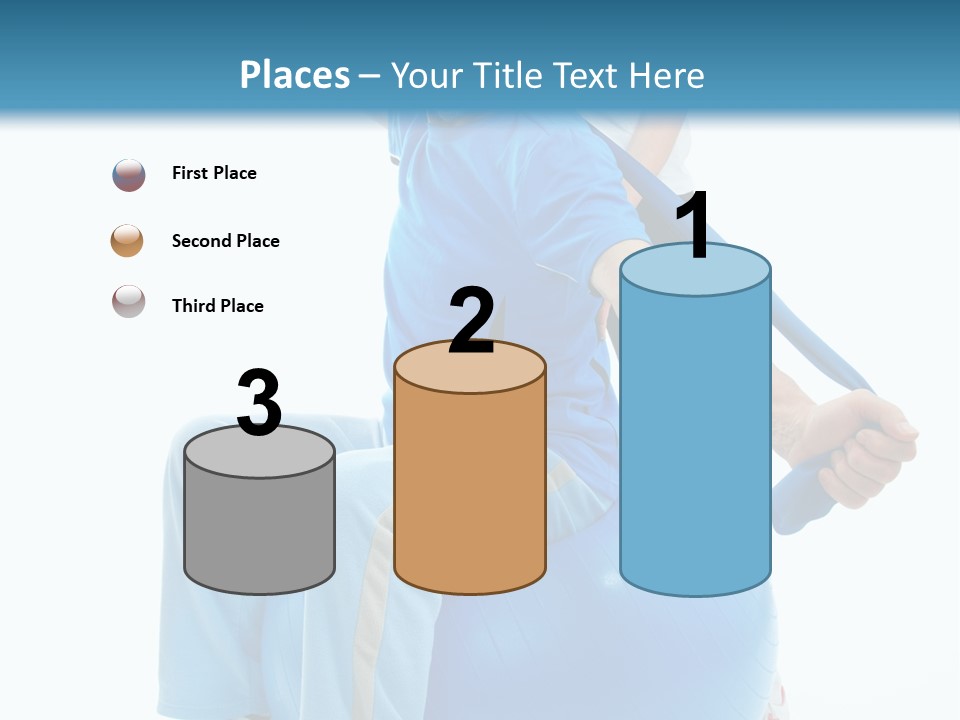 A Man And A Woman Are Exercising On Exercise Balls PowerPoint Template