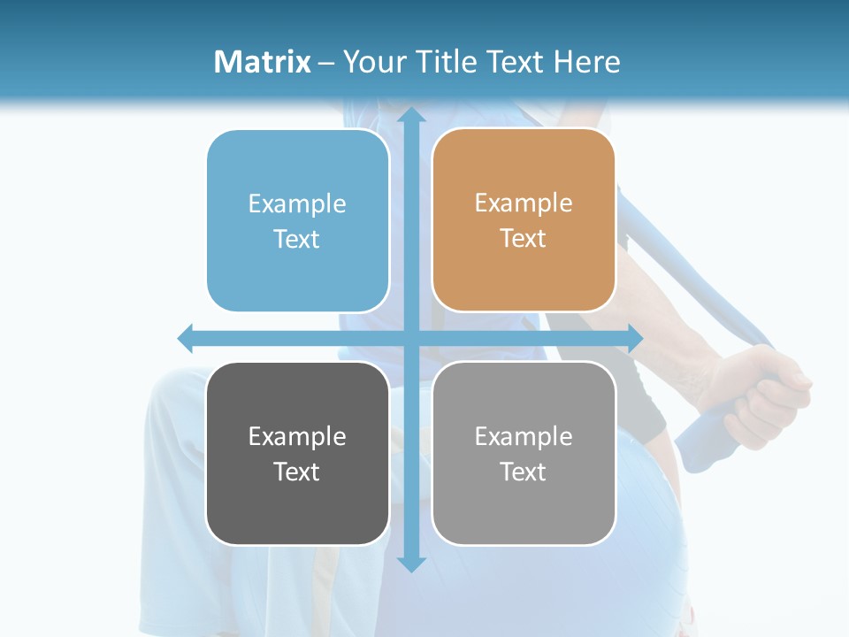 A Man And A Woman Are Exercising On Exercise Balls PowerPoint Template