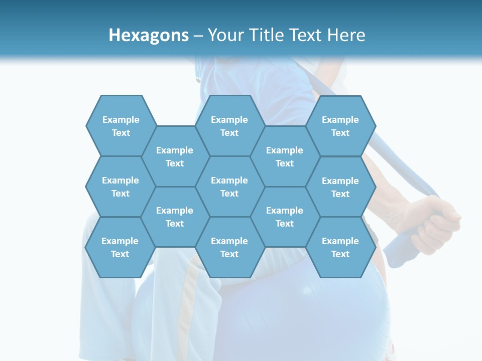 A Man And A Woman Are Exercising On Exercise Balls PowerPoint Template