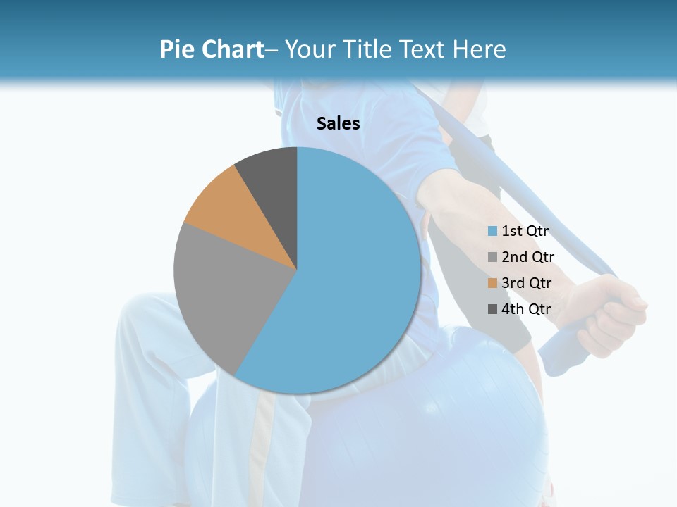 A Man And A Woman Are Exercising On Exercise Balls PowerPoint Template