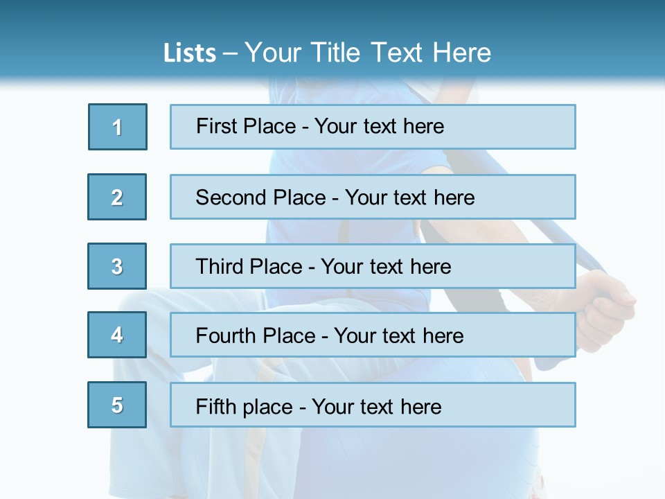 A Man And A Woman Are Exercising On Exercise Balls PowerPoint Template