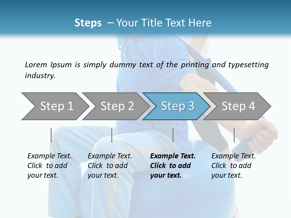 A Man And A Woman Are Exercising On Exercise Balls PowerPoint Template