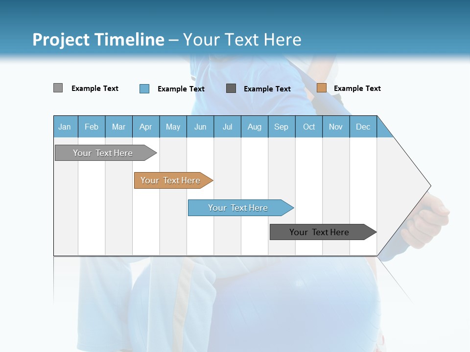 A Man And A Woman Are Exercising On Exercise Balls PowerPoint Template