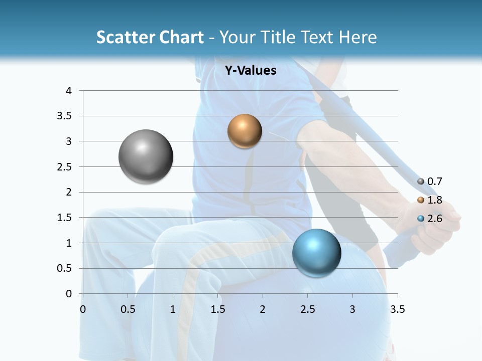 A Man And A Woman Are Exercising On Exercise Balls PowerPoint Template