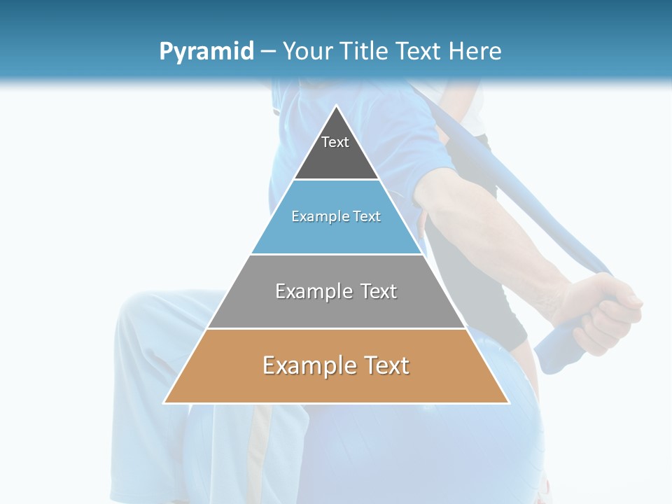 A Man And A Woman Are Exercising On Exercise Balls PowerPoint Template