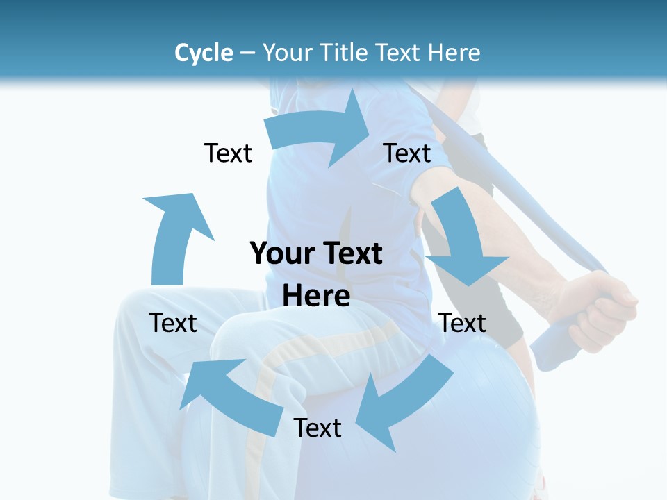 A Man And A Woman Are Exercising On Exercise Balls PowerPoint Template