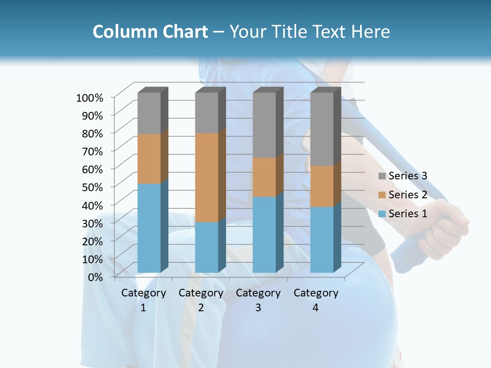 A Man And A Woman Are Exercising On Exercise Balls PowerPoint Template