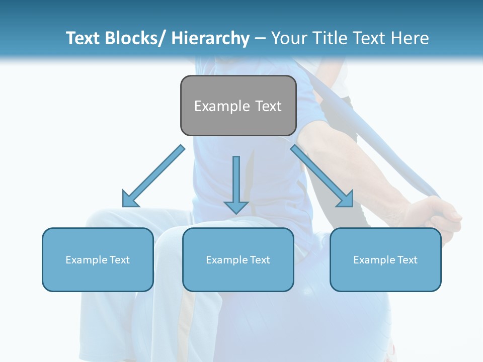 A Man And A Woman Are Exercising On Exercise Balls PowerPoint Template