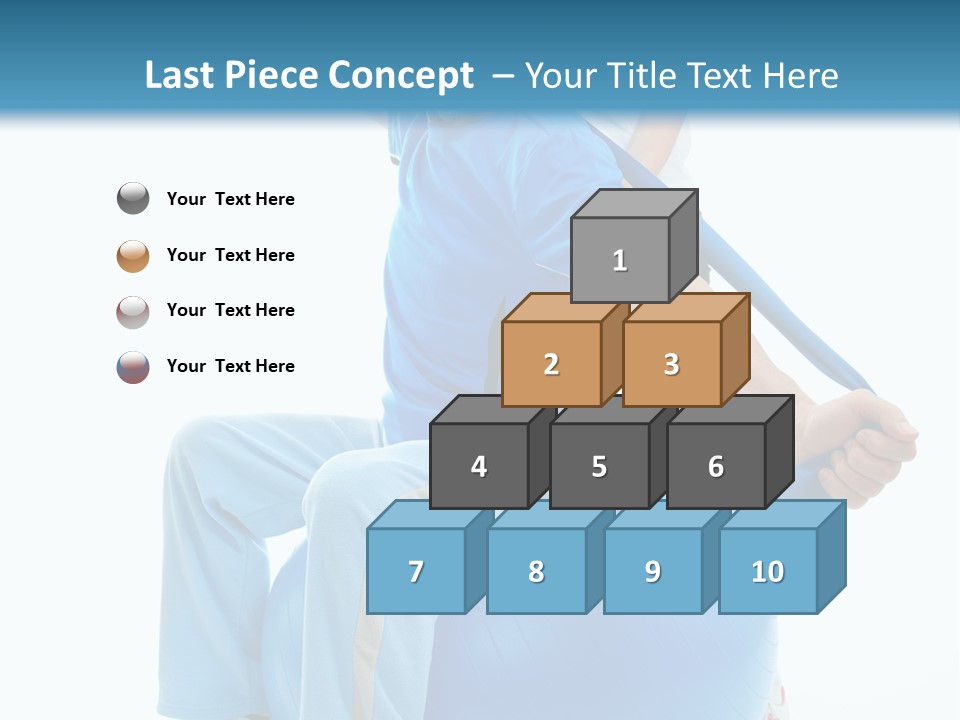 A Man And A Woman Are Exercising On Exercise Balls PowerPoint Template