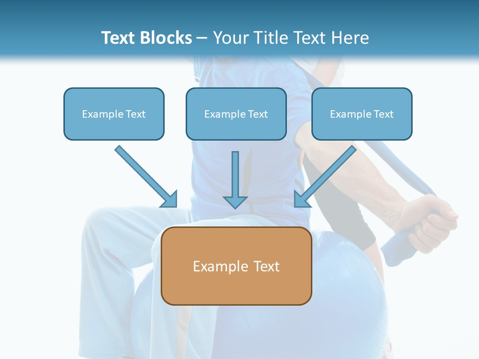 A Man And A Woman Are Exercising On Exercise Balls PowerPoint Template