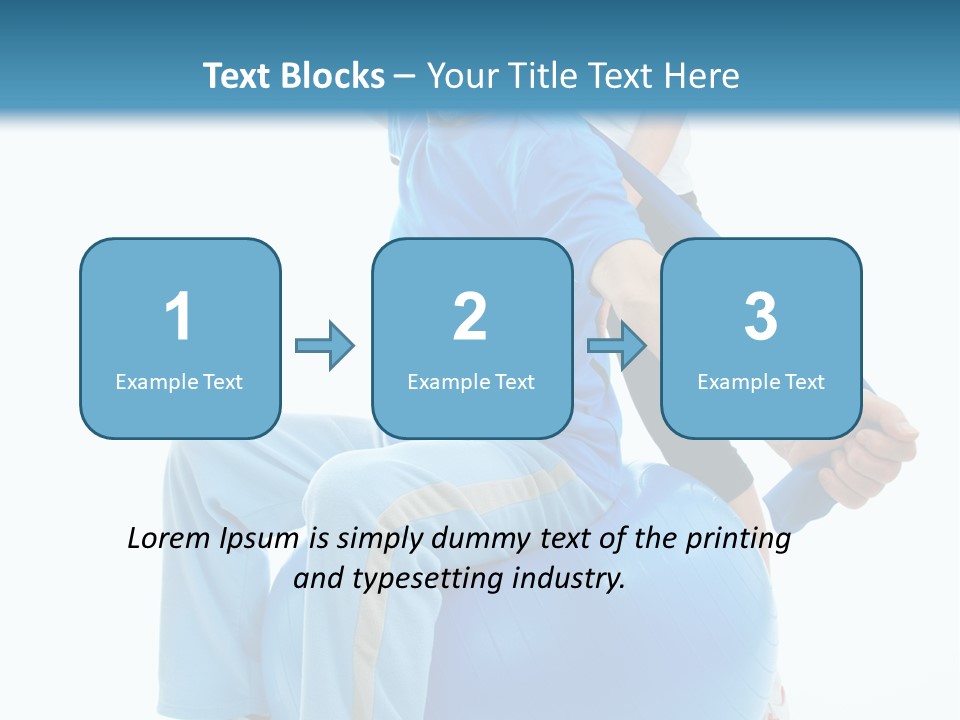 A Man And A Woman Are Exercising On Exercise Balls PowerPoint Template