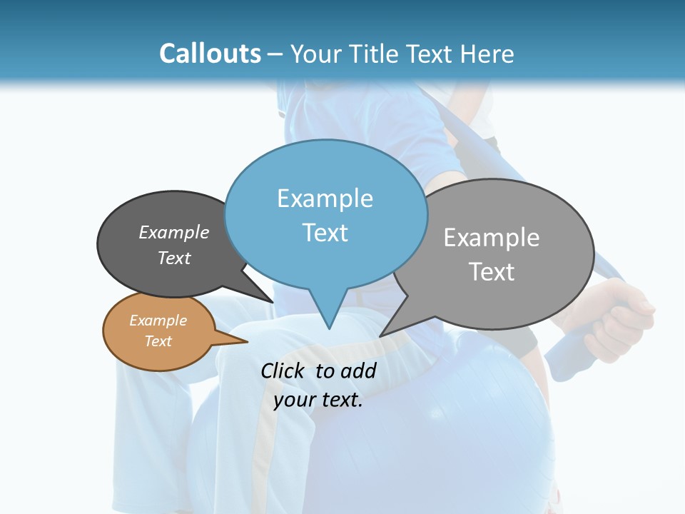 A Man And A Woman Are Exercising On Exercise Balls PowerPoint Template