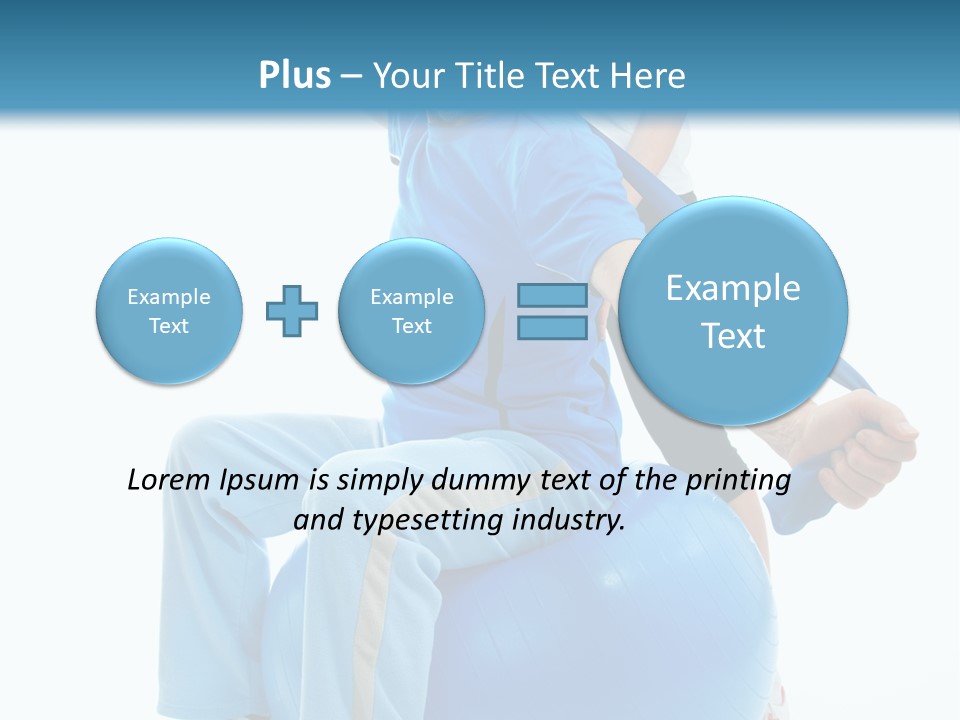 A Man And A Woman Are Exercising On Exercise Balls PowerPoint Template