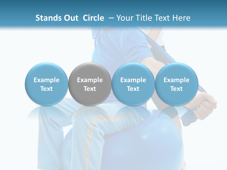 A Man And A Woman Are Exercising On Exercise Balls PowerPoint Template