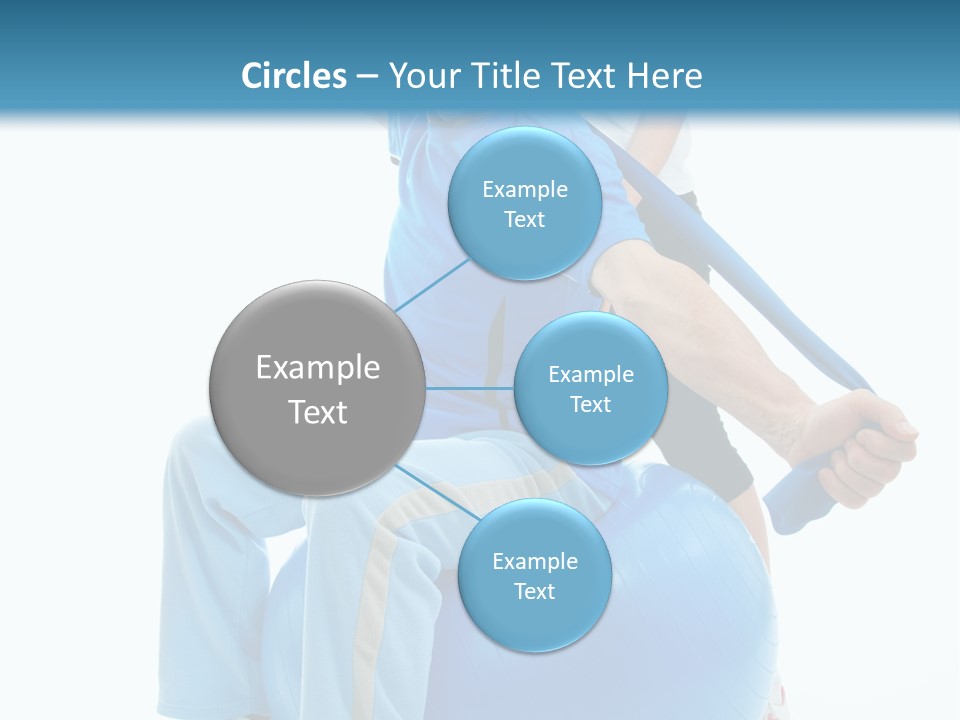 A Man And A Woman Are Exercising On Exercise Balls PowerPoint Template