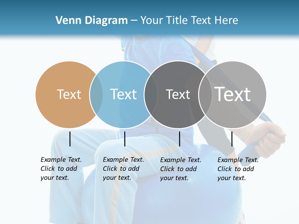 A Man And A Woman Are Exercising On Exercise Balls PowerPoint Template