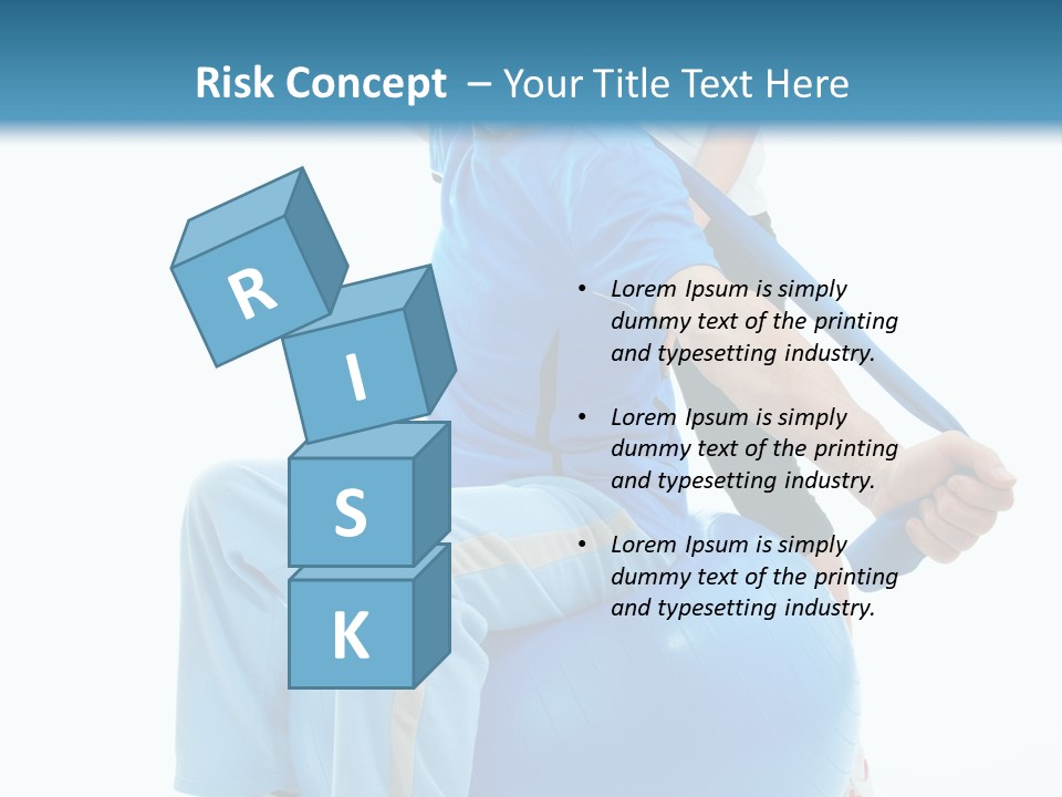 A Man And A Woman Are Exercising On Exercise Balls PowerPoint Template