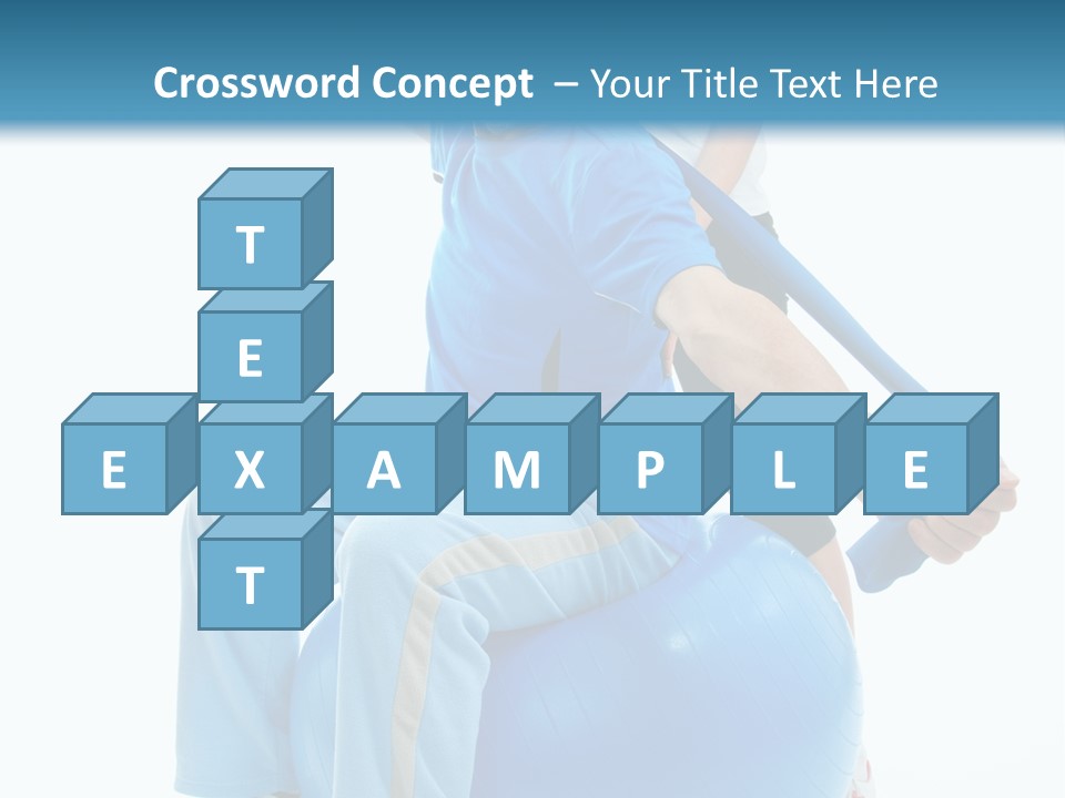 A Man And A Woman Are Exercising On Exercise Balls PowerPoint Template