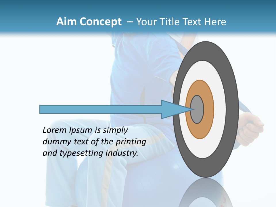 A Man And A Woman Are Exercising On Exercise Balls PowerPoint Template