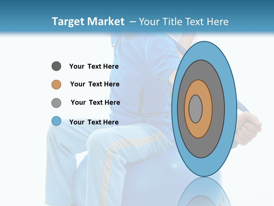 A Man And A Woman Are Exercising On Exercise Balls PowerPoint Template