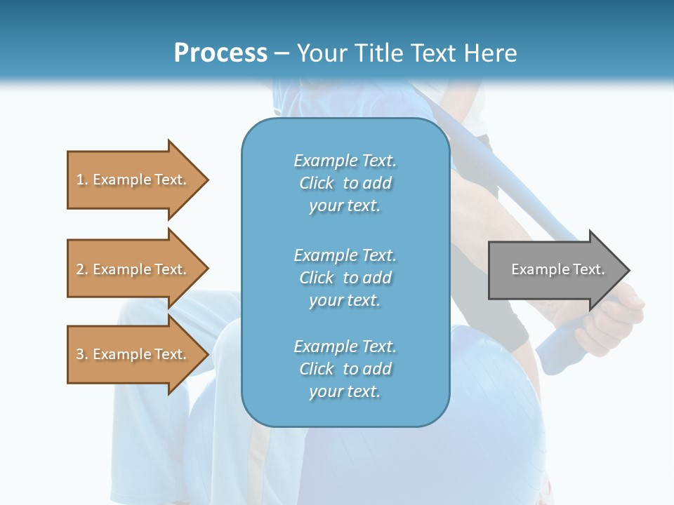 A Man And A Woman Are Exercising On Exercise Balls PowerPoint Template