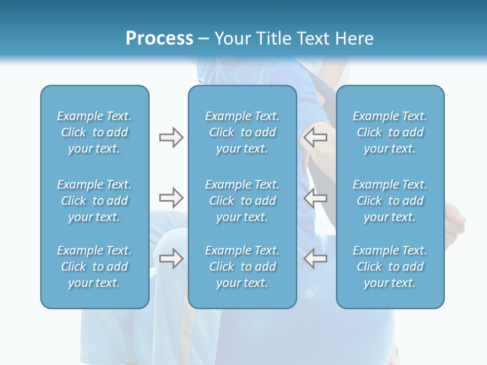 A Man And A Woman Are Exercising On Exercise Balls PowerPoint Template