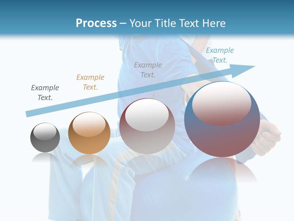 A Man And A Woman Are Exercising On Exercise Balls PowerPoint Template