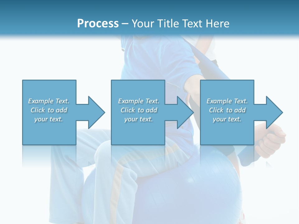 A Man And A Woman Are Exercising On Exercise Balls PowerPoint Template