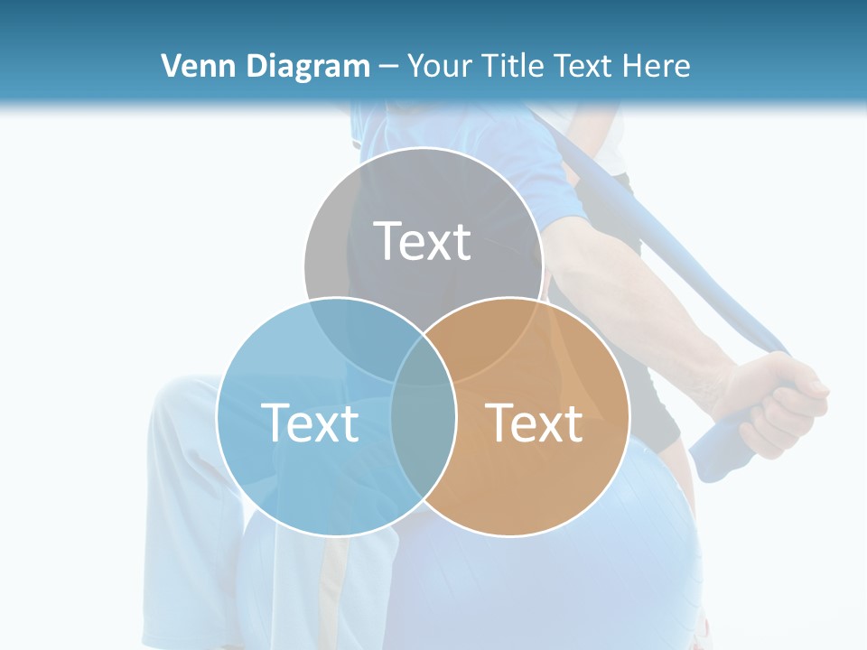 A Man And A Woman Are Exercising On Exercise Balls PowerPoint Template