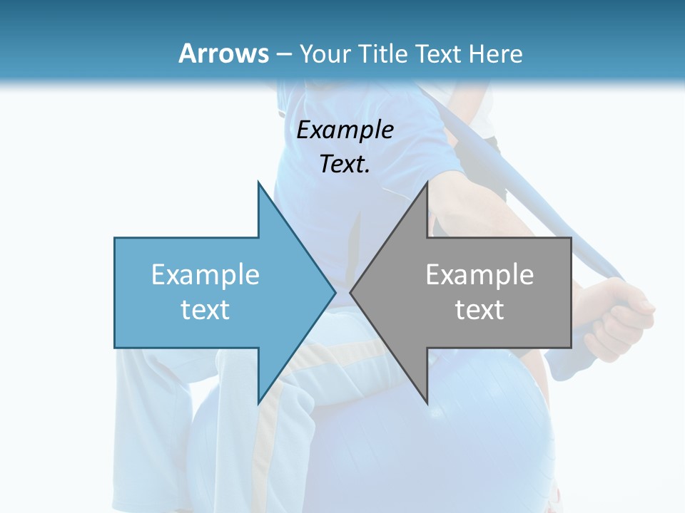 A Man And A Woman Are Exercising On Exercise Balls PowerPoint Template