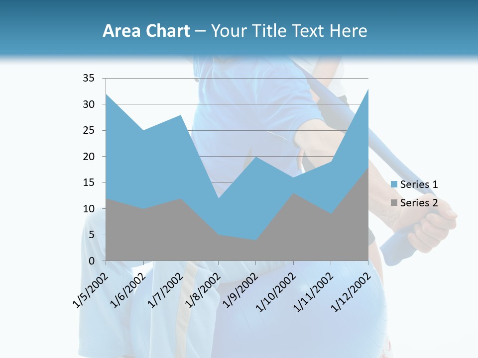 A Man And A Woman Are Exercising On Exercise Balls PowerPoint Template