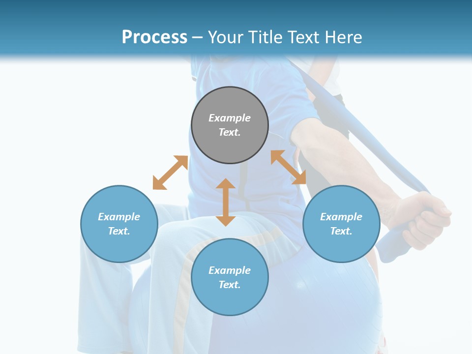 A Man And A Woman Are Exercising On Exercise Balls PowerPoint Template