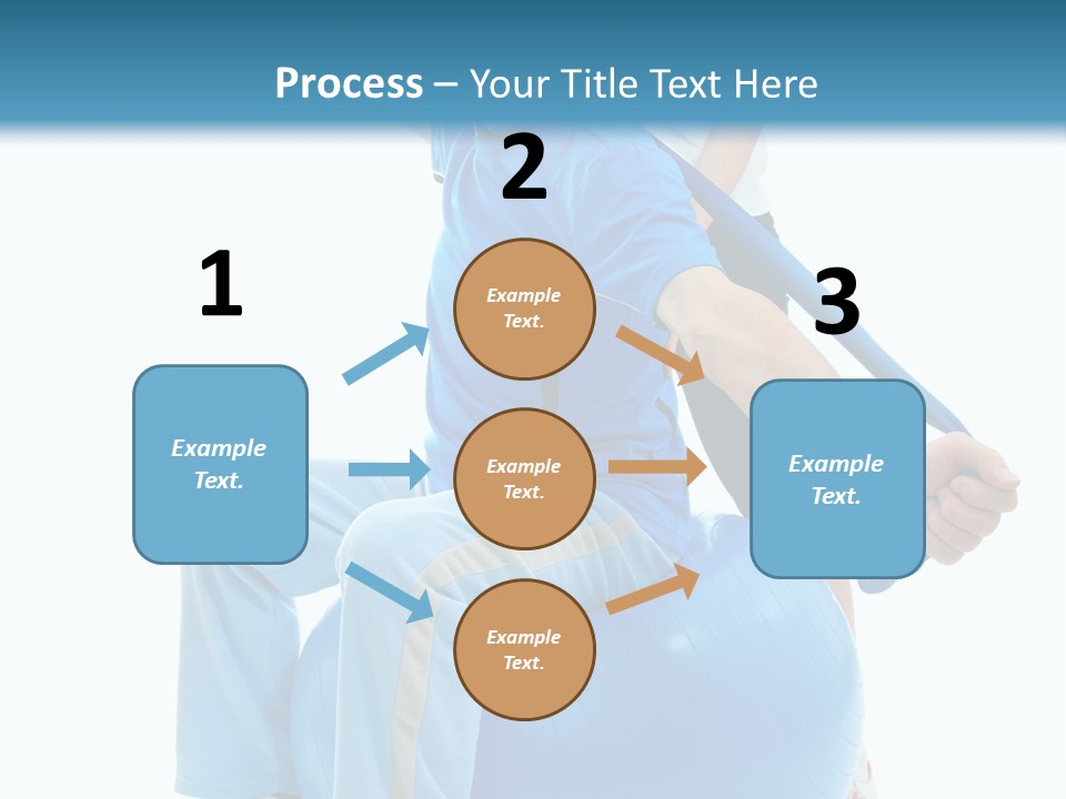 A Man And A Woman Are Exercising On Exercise Balls PowerPoint Template