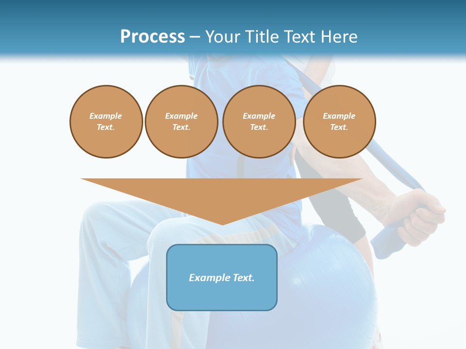 A Man And A Woman Are Exercising On Exercise Balls PowerPoint Template