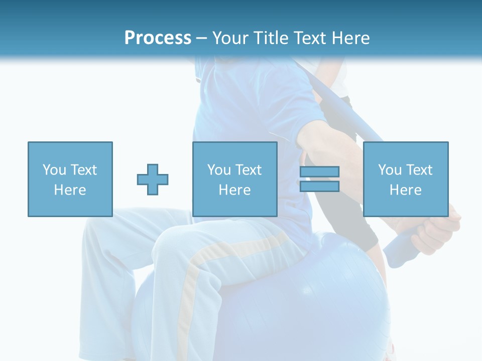 A Man And A Woman Are Exercising On Exercise Balls PowerPoint Template