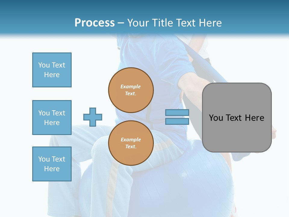 A Man And A Woman Are Exercising On Exercise Balls PowerPoint Template