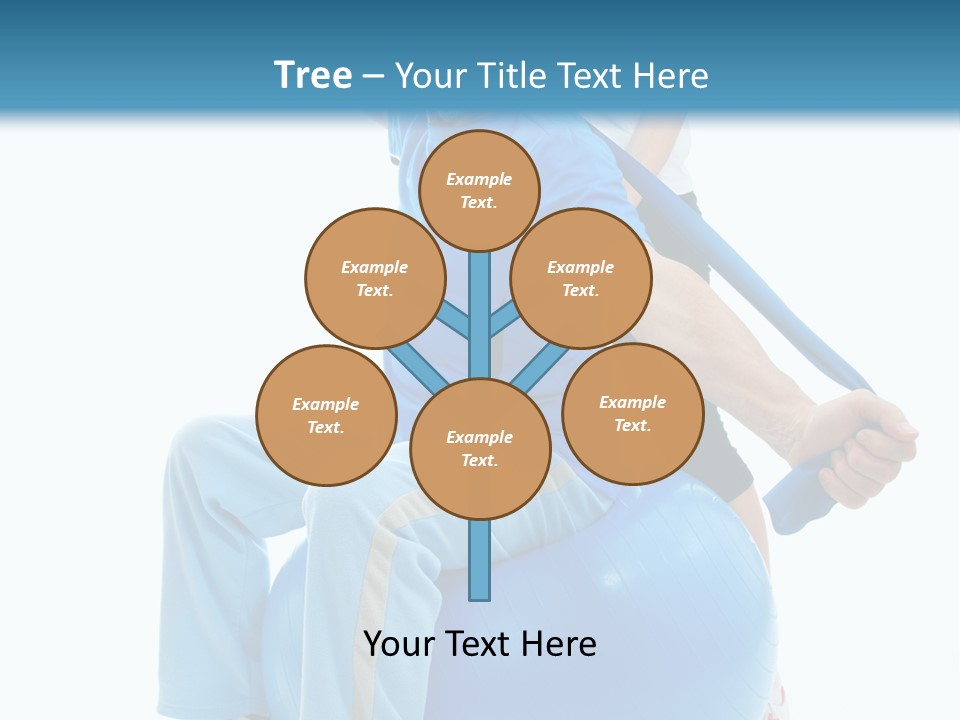 A Man And A Woman Are Exercising On Exercise Balls PowerPoint Template