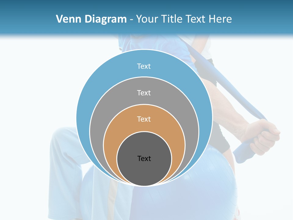 A Man And A Woman Are Exercising On Exercise Balls PowerPoint Template