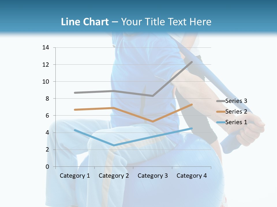 A Man And A Woman Are Exercising On Exercise Balls PowerPoint Template