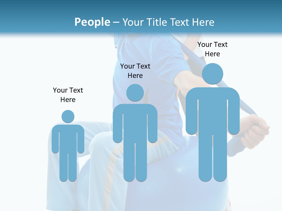 A Man And A Woman Are Exercising On Exercise Balls PowerPoint Template