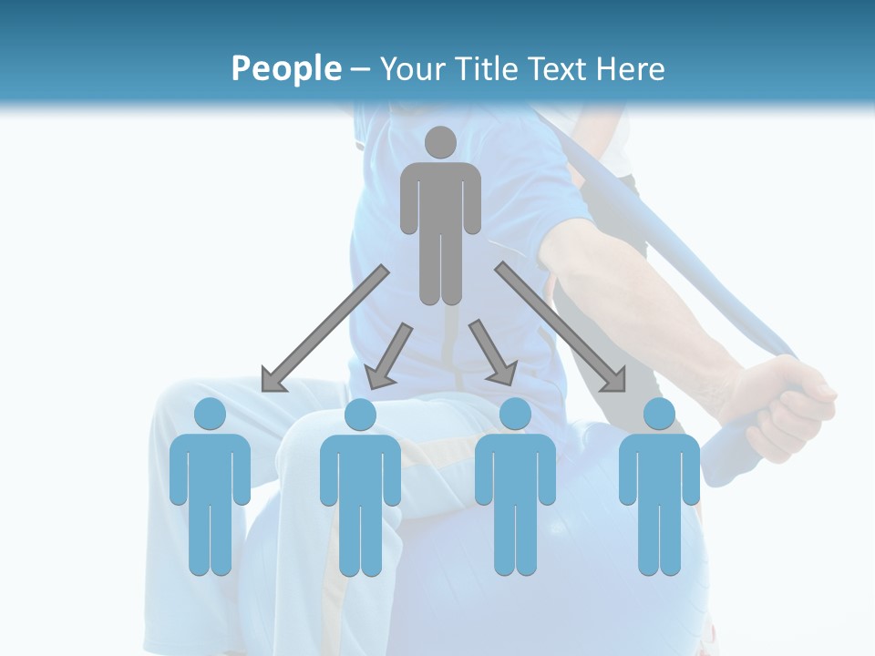 A Man And A Woman Are Exercising On Exercise Balls PowerPoint Template