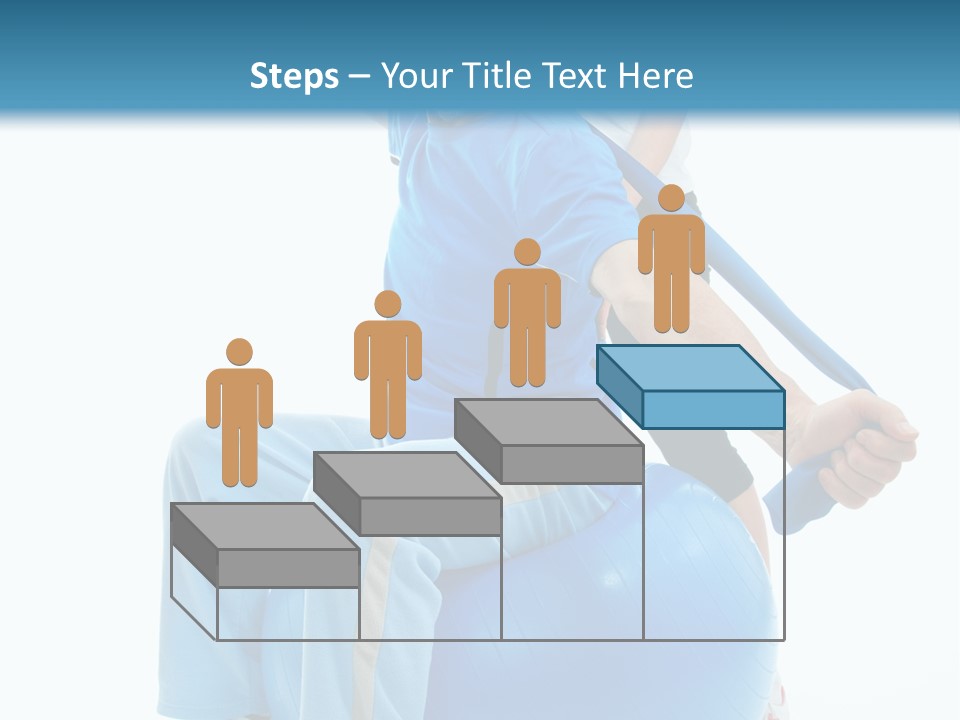 A Man And A Woman Are Exercising On Exercise Balls PowerPoint Template