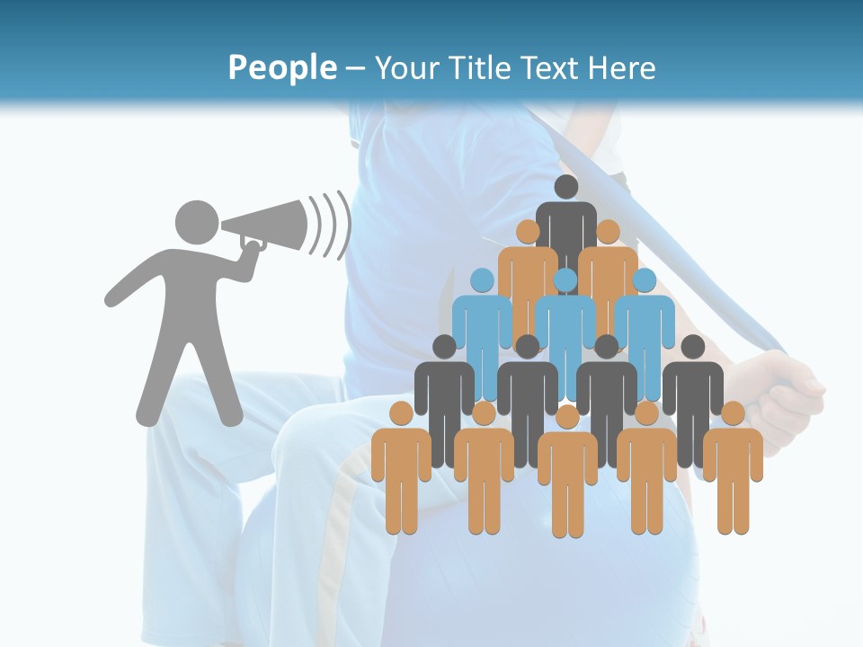 A Man And A Woman Are Exercising On Exercise Balls PowerPoint Template