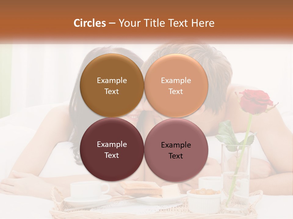 A Man And Woman Laying In Bed With A Rose PowerPoint Template